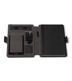 Многофункционалната папка в черно SAMPER с вградено безжично зарядно снимка