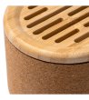 Безжична тонколонка YAMO от бамбук и корк-4 снимка
