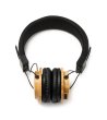 Регулируеми безжични слушалки от бамбук TANGO BLACK-1 снимка
