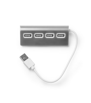 4 USB порта PLERION в сребристо снимка