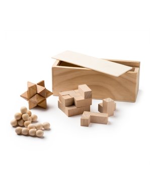 Комплект от 3 дървени игри снимка