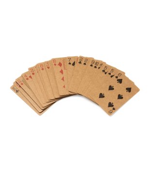 Тесте карти от рециклиран картон снимка