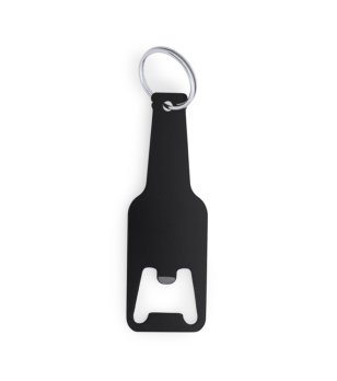 Черна алуминиева отварачка с ключодържател OPENER снимка