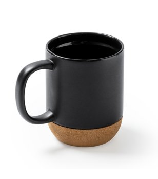 Черна керамична чаша с корк ROSELLA снимка