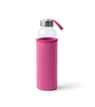 Стъклена бутилка за вода в циклама Camu 500 мл снимка