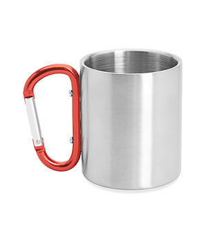 Метална чаша GUAYA 230 мл с червена дръжка снимка