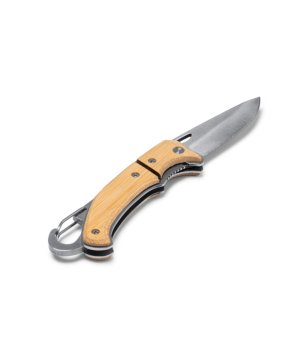 Нож от неръждаема стомана с бамбукова дръжка VORO снимка