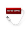 4 USB порта PLERION в червено-0 снимка