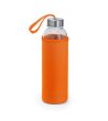 Стъклена бутилка за вода в оранжево Camu 500 мл-0 снимка