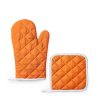 Кухненски комплект от ръкавица и ръкохватка в оранжево ENEKO-0 снимка