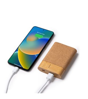 Външна батерия 5000 mAh KOBE от корк и бамбук снимка