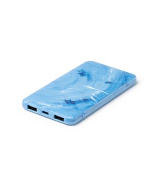 Външна батерия LIVIAN от рециклирани капачки от бутилки в синьо снимка