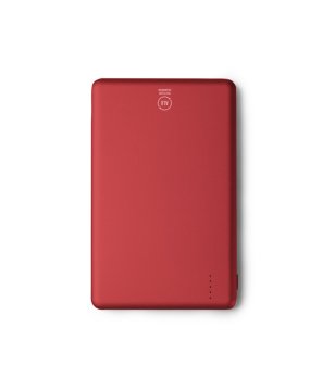 Външна магнитна батерия TERIUM в червено 5000 mAh снимка