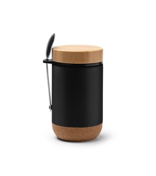 Черен термос с лъжичка BOKE 400 мл снимка