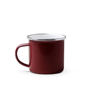 Емайлирана червена метална чаша в ретро стил CARDIF снимка