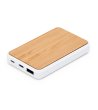Външна батерия 5000 mAh ROSSUM в бяло и бамбук-2 снимка