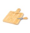 Дъска за рязане от бамбук с нож за сирена BRIE-0 снимка