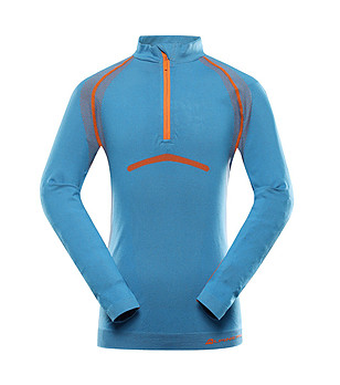 Синя детска блуза за зимни спортове  SEAMO с CoolDry снимка