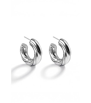 Дамски обеци в сребристо снимка