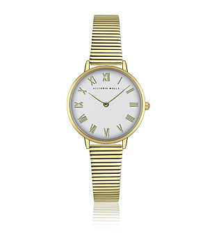 Дамски златист часовник с римски цифри снимка