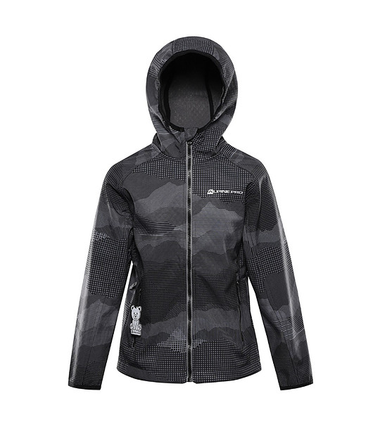 Детско softshell яке в черно и сиво EZORO снимка