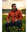 Мъжко softshell яке в цвят брик HOOR с DWR-0 снимка