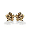 Позлатени дамски обеци цветчета-0 снимка