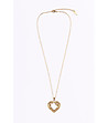 Позлатено дамско колие с висулка сърце-0 снимка