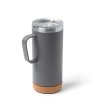 Сива метална чаша с капак BEYRON 600 мл-2 снимка