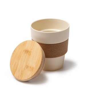 Бежова чаша с корк LOVREN 350 мл снимка