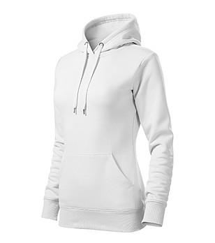 Бял дамски суитшърт с памук Selena снимка