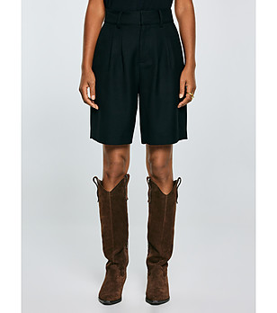 Черни дамски къси панталони Emis снимка