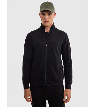 Черно памучно мъжко спортно горнище Wlador снимка