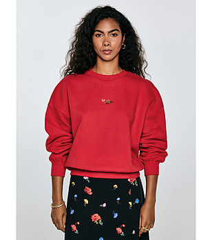 Червена дамска блуза с памук Marika снимка