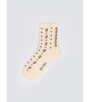 Дамски чорапи с флорални мотиви Flori снимка