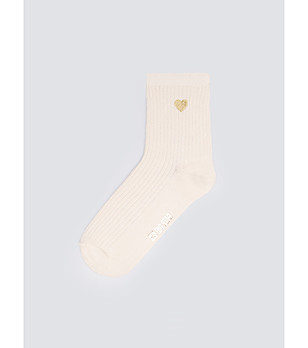 Дамски чорапи в цвят крем Sonja снимка