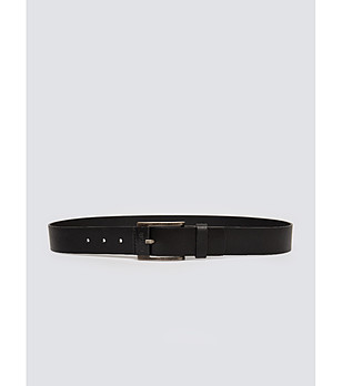 Мъжки кожен черен колан Koren снимка