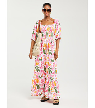 Дълга многоцветна рокля Dinova снимка