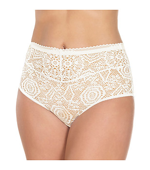 Бикини с висок а талия в цвят слонова кост Emma снимка