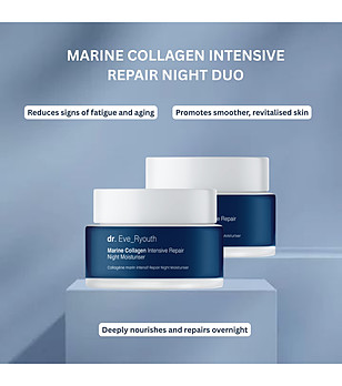 Комплект от 2 броя нощен хидратиращ крем с морски колаген за стягане на кожата 50 мл снимка