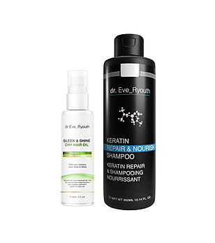 Комплект от шампоан с кератин и масло за коса снимка