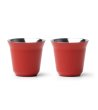 Комплект 2 чаши от рециклирана неръждаема стомана BOLUTO в червено-0 снимка