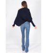 Тъмносин дамски пуловер-1 снимка
