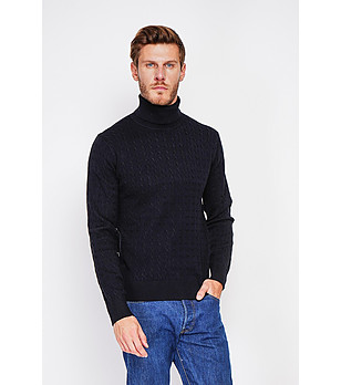 Мъжки черен пуловер снимка