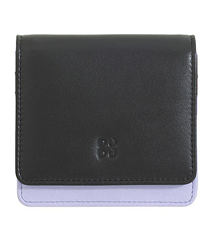 Дамски портфейл в лилаво и черно Flores снимка