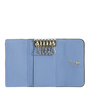 Кожен аксесоар за ключове в черно и светлосиньо Timbuktu снимка