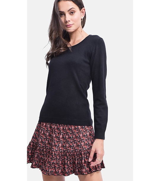 Черен дамски пуловер снимка