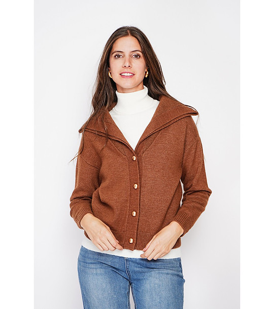 Кафява дамска жилетка снимка