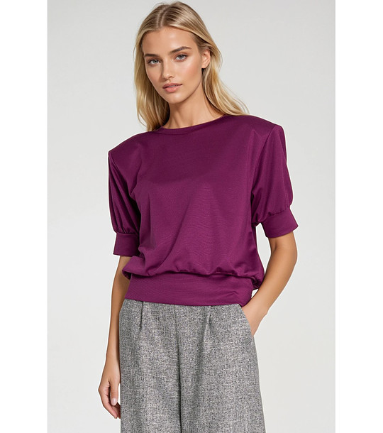 Дамска oversize блуза в лилав нюанс снимка