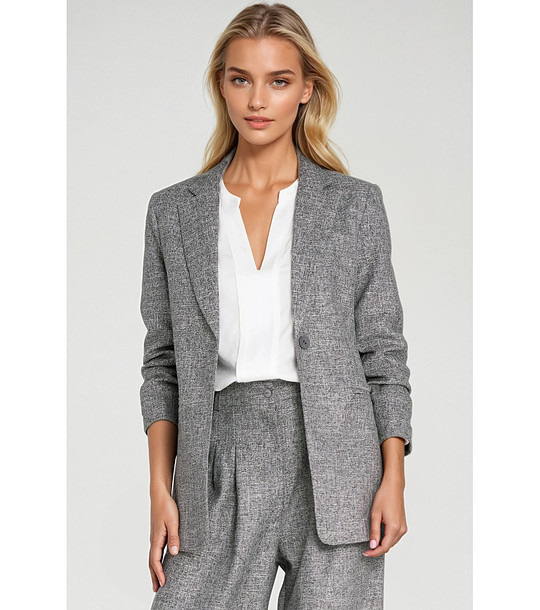 Дамско сако в сив меланж снимка